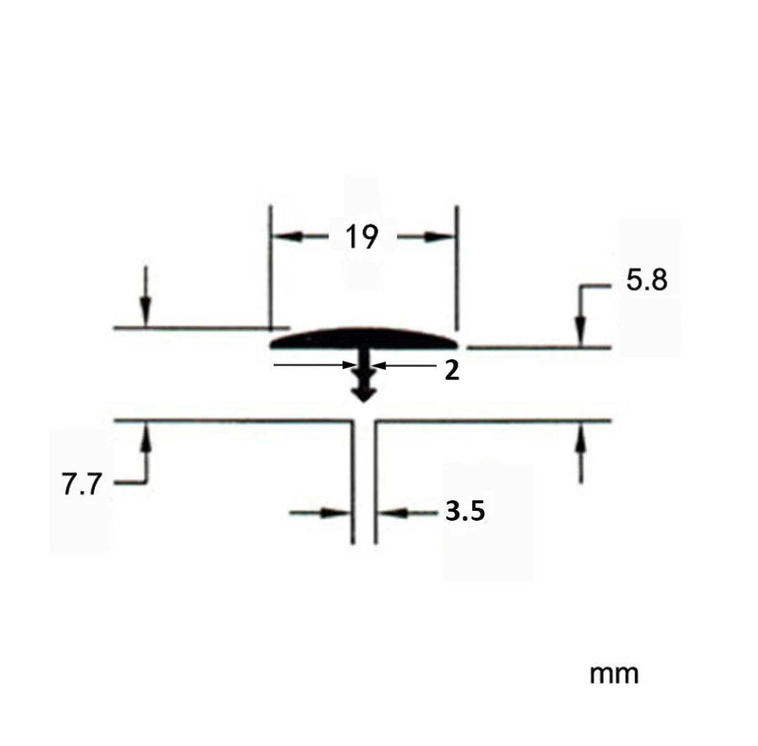 19mm T Moulding / Trim